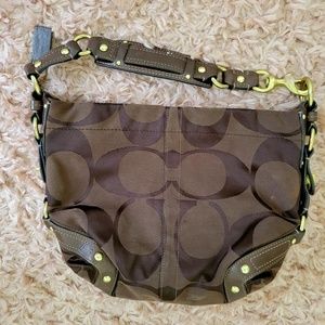 Coach Signature Print Shoulder Bag
